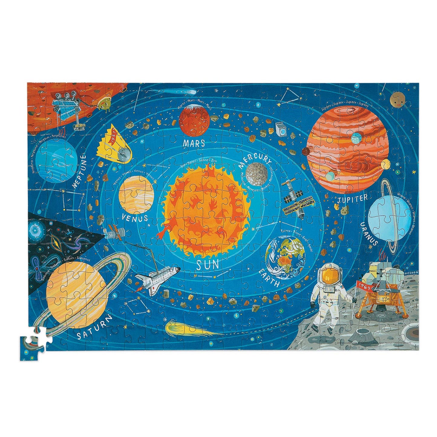 Crocodile Creek 200 Piece Space Puzzle with Poster
