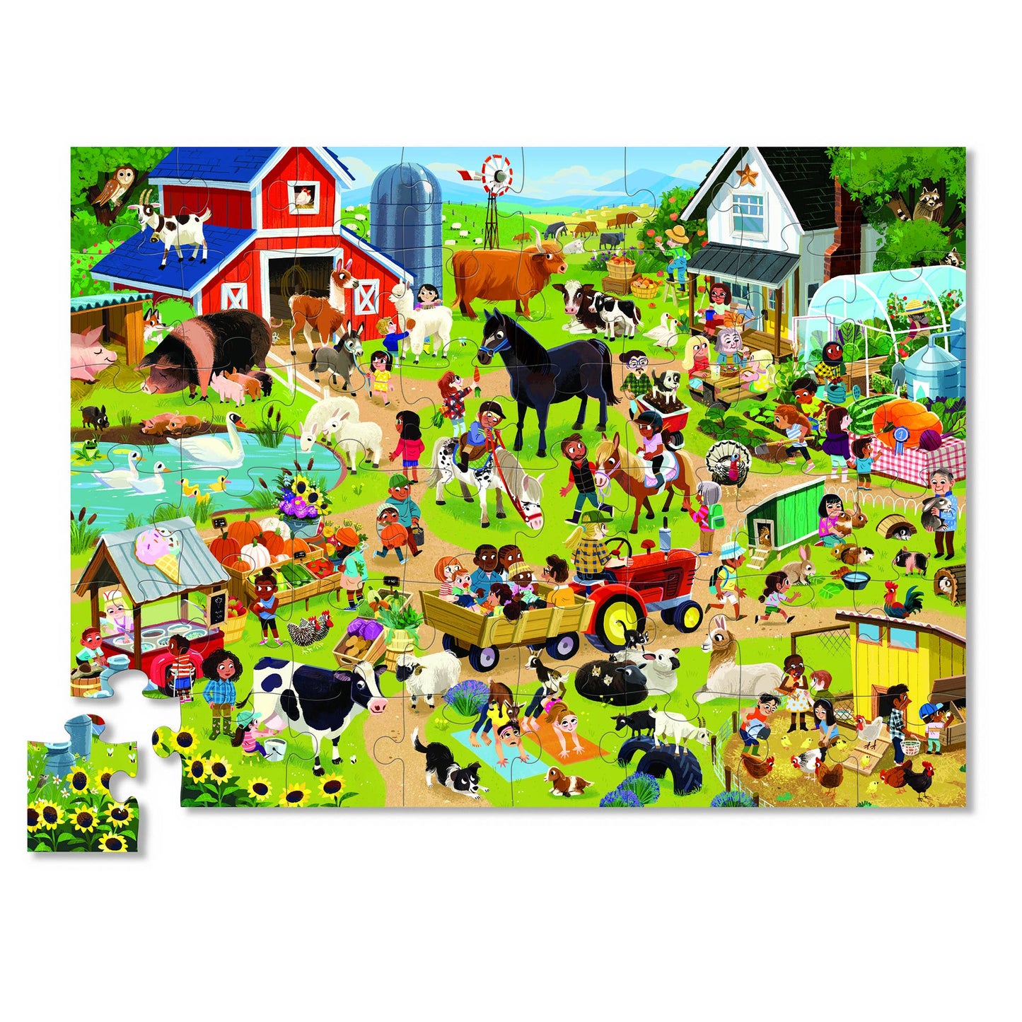 Crocodile Creek 48pc Jigsaw Puzzle -Day at the Farm