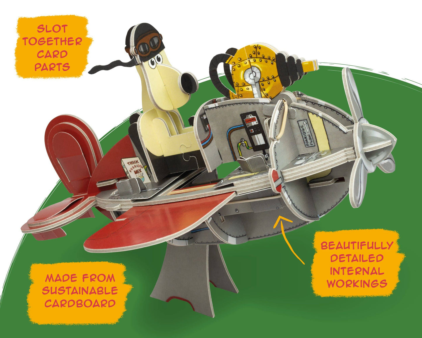 Build Your Own Wallace & Gromit Sidecar Plane - Eco-Friendly Kit
