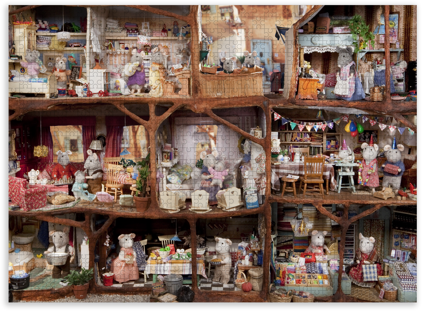 Puzzle - At the neighbors' (1000 pieces) - The Mouse Mansion