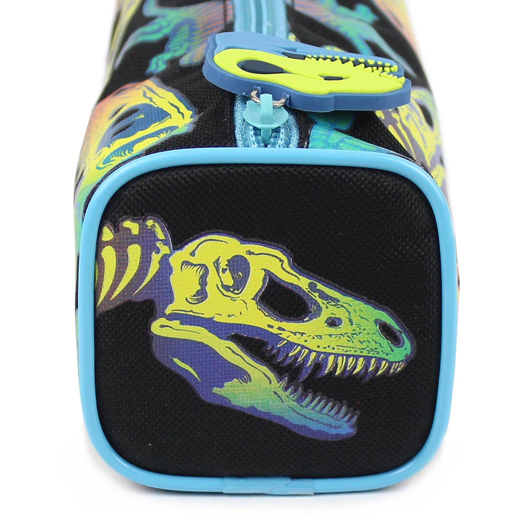 Dinosaurs Pencil Case in Black & Neon