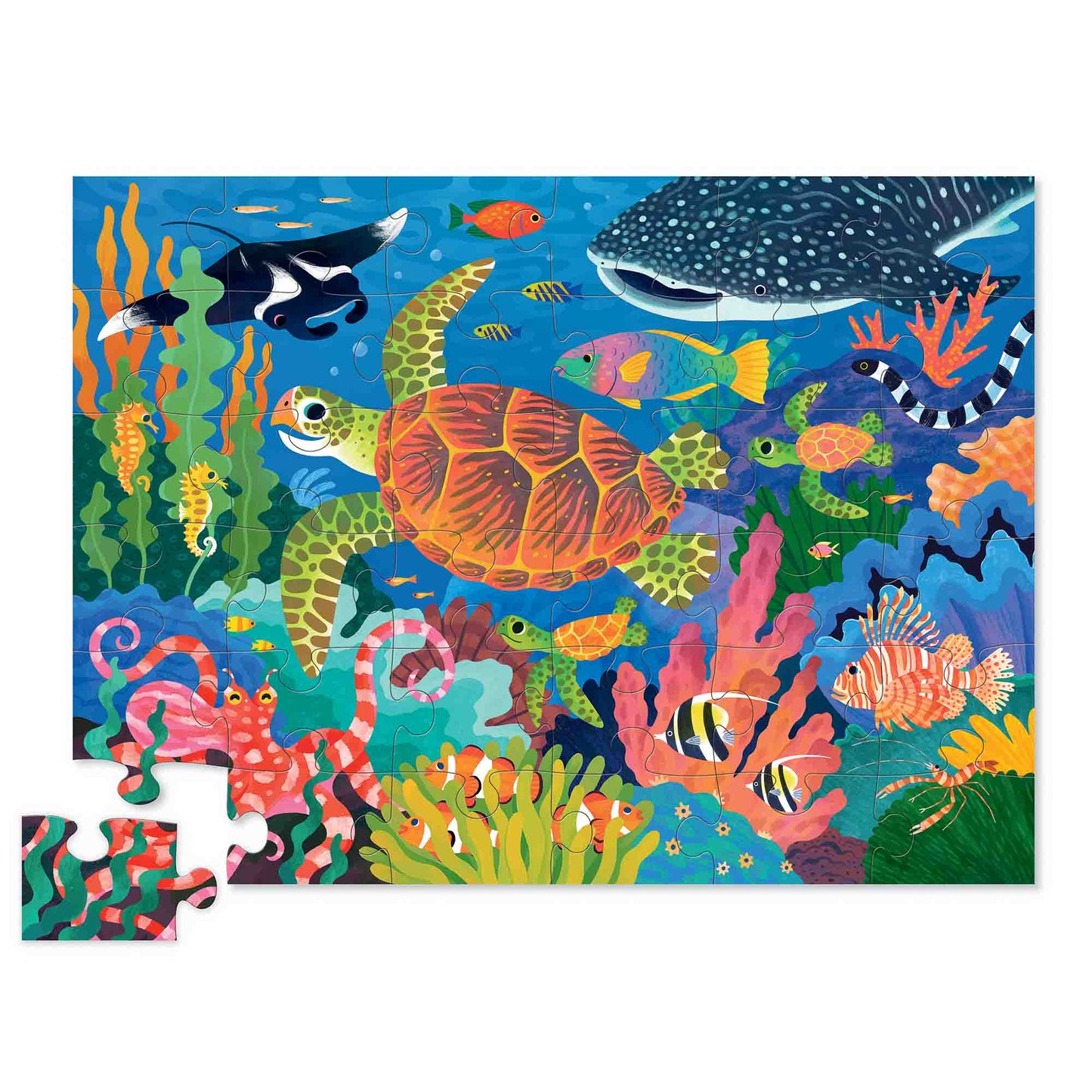 Crocodile Creek Sea Turtle 36 Piece Jigsaw Floor Puzzle FSC