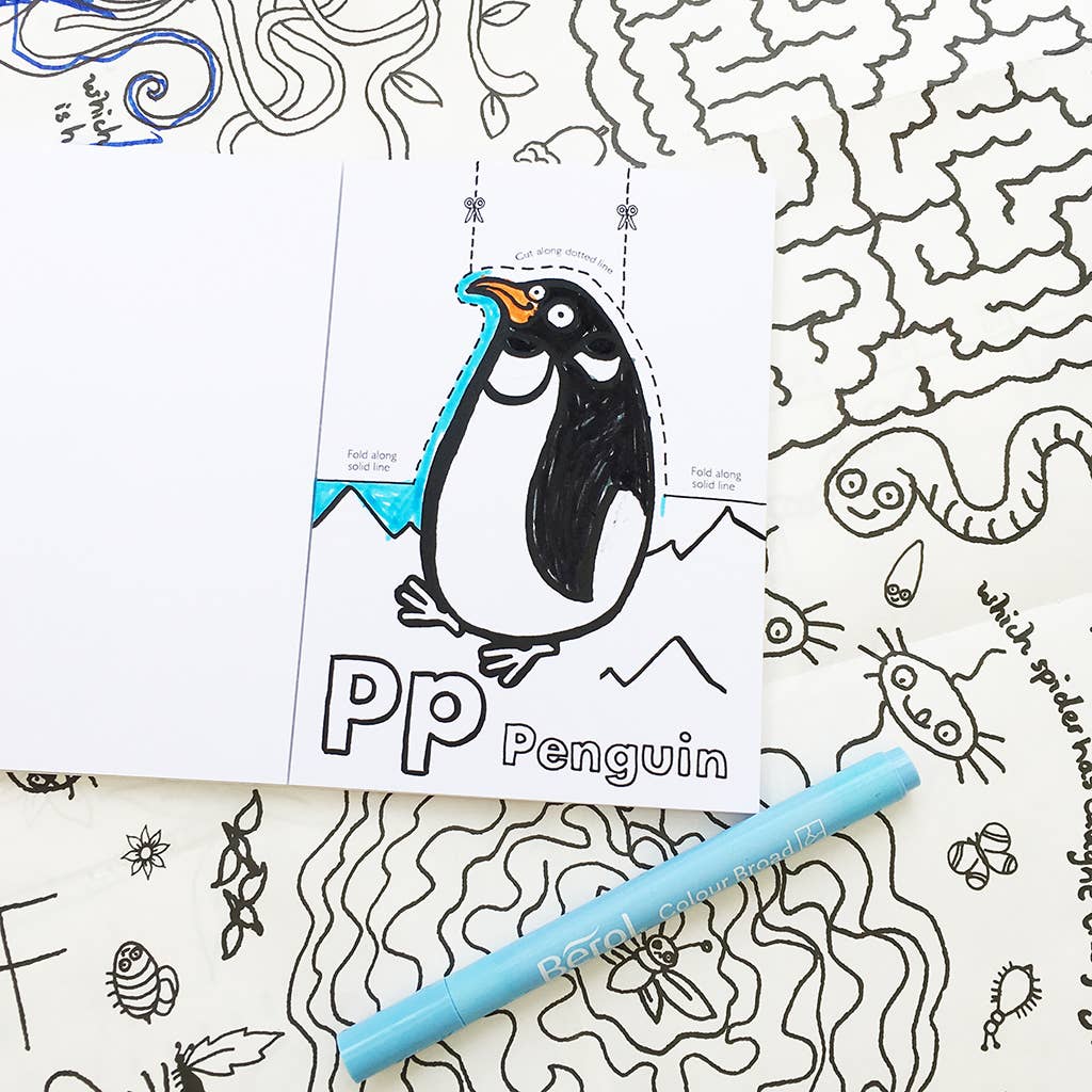 Colour-in Card Book - Pop-up Animals