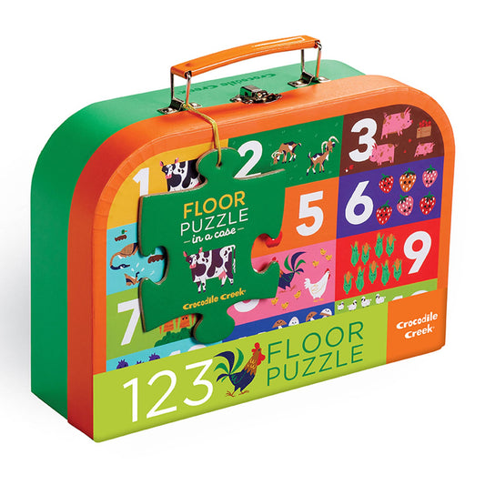 24pc Barnyard 123 Floor Jigsaw Puzzle in a Case