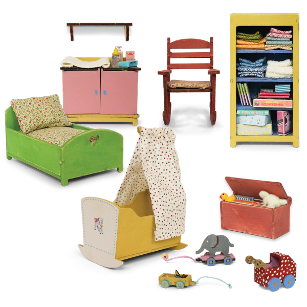 Dollhouse Furniture Kit - Nursery (Scale 1:12)