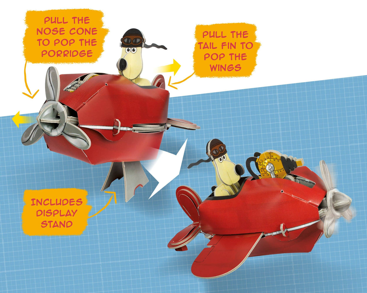 Build Your Own Wallace & Gromit Sidecar Plane - Eco-Friendly Kit