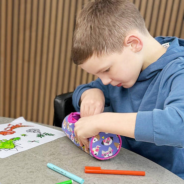 Cute Dogs Purple Pencil Case