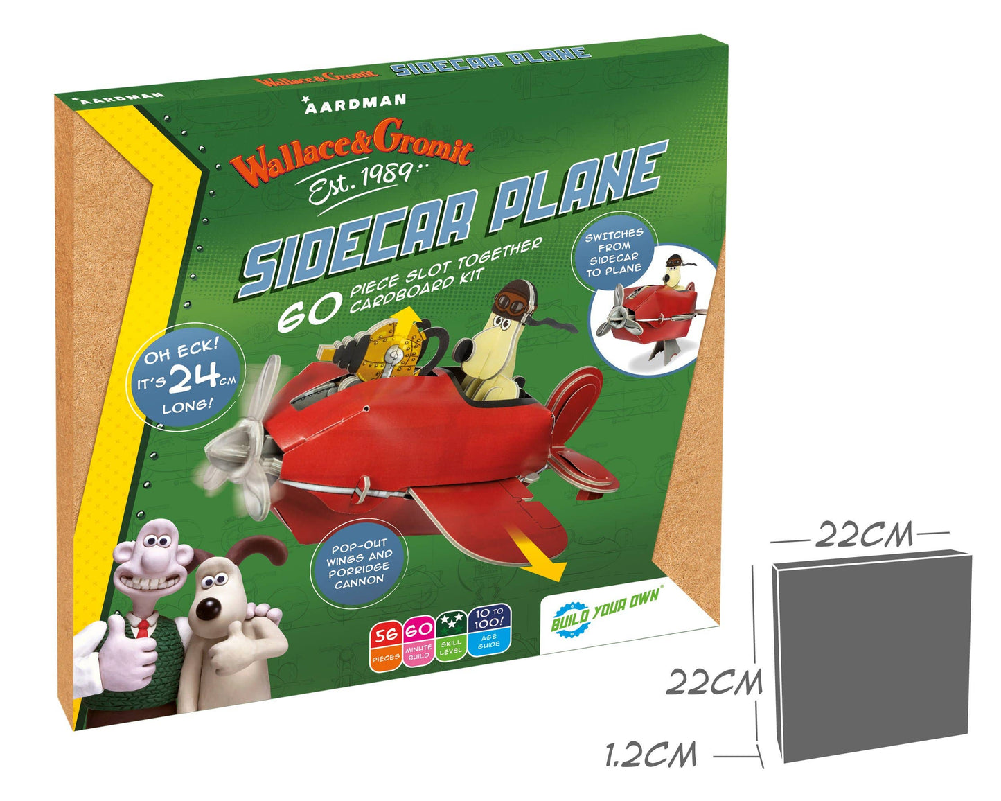 Build Your Own Wallace & Gromit Sidecar Plane - Eco-Friendly Kit
