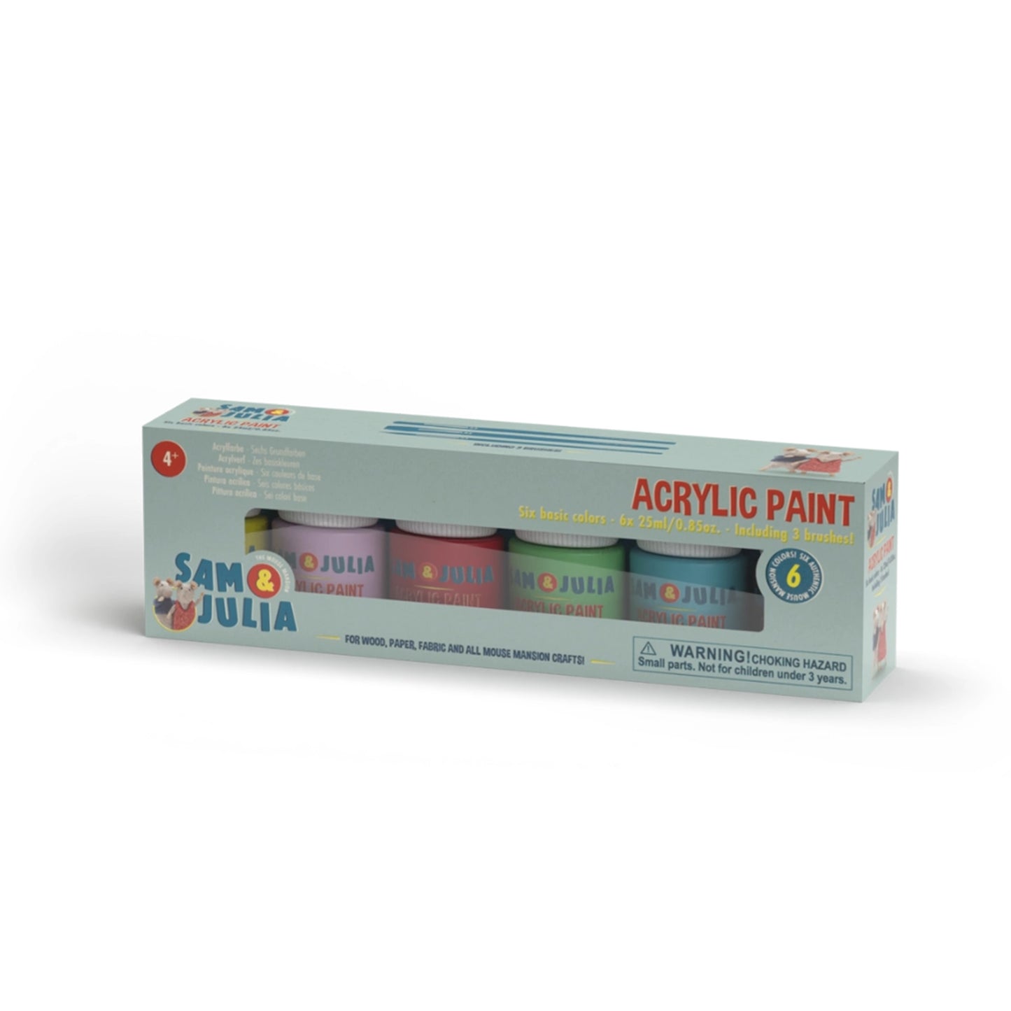 Acrylic Paint - Set of 6 Basic Colours