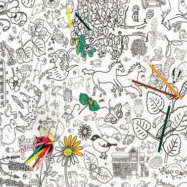 Colour-in Giant Poster / Tablecloth - Countryside