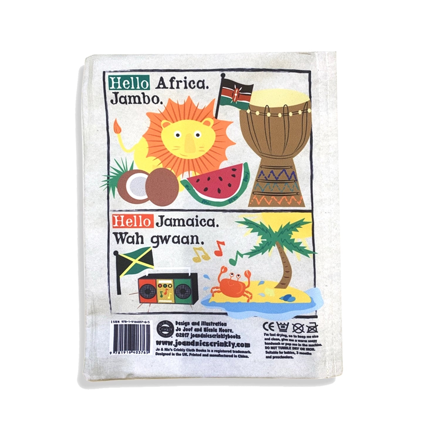 Nursery Times Crinkly Newspaper - Hello Friends - Jo & Nic's Crinkly Cloth Books - The Forgotten Toy Shop