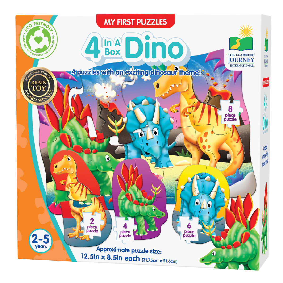 My First Puzzle Sets 4-In-A-Box Puzzles - Dino