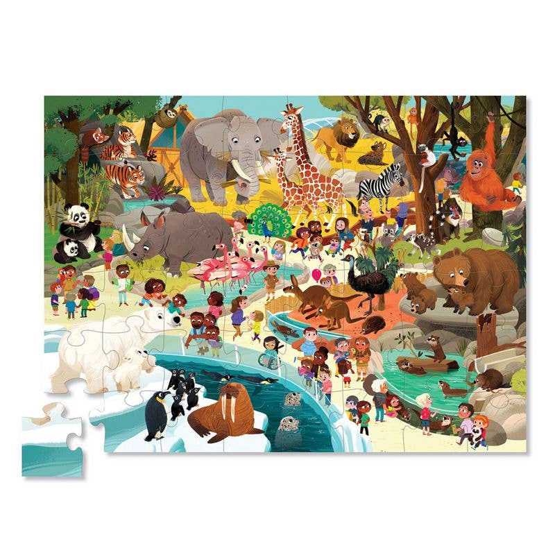 Crocodile Creek 48pc Jigsaw Puzzle - Day at the Zoo