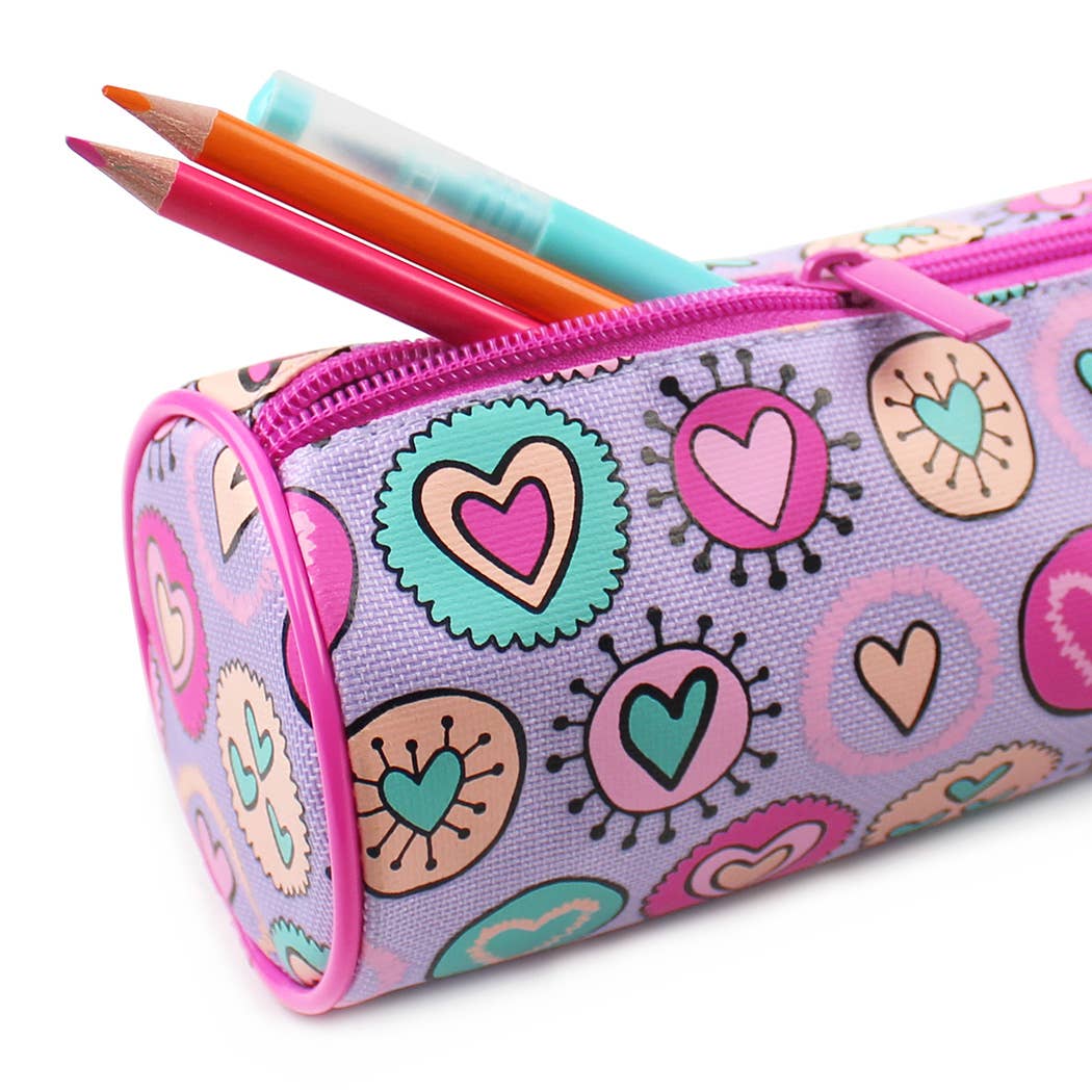 Hearts Lilac Pencil Case