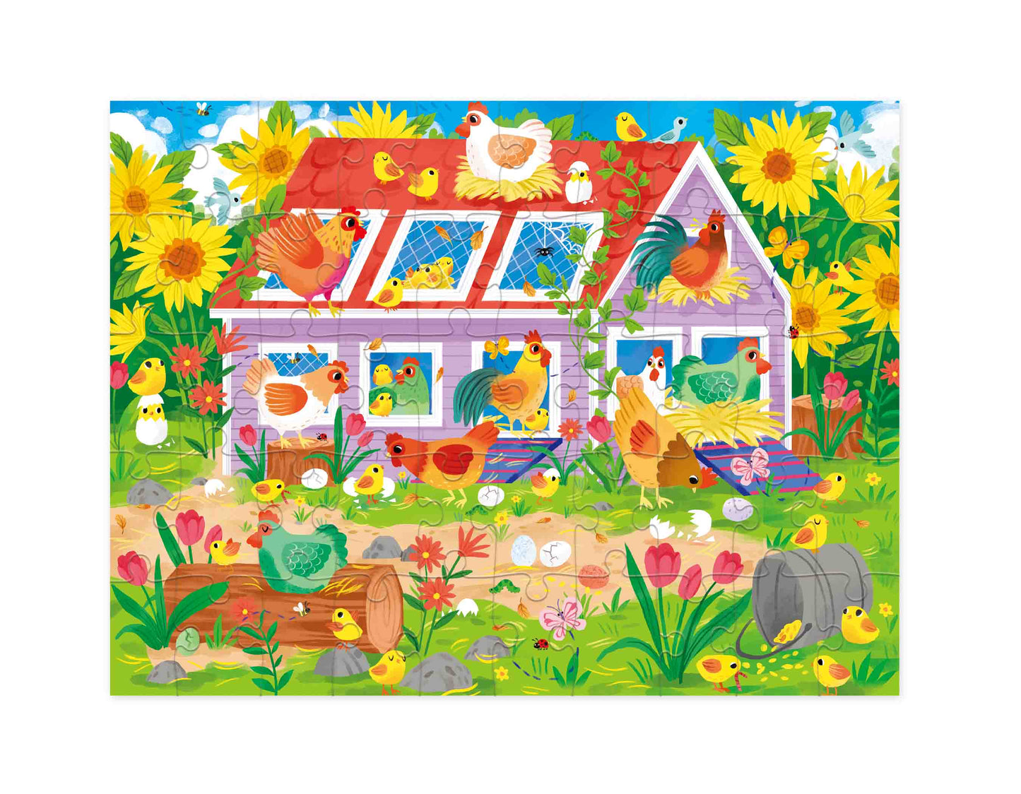 Crocodile Creek Chicken Coop FSC Puzzle 50 Piece Kids Jigsaw