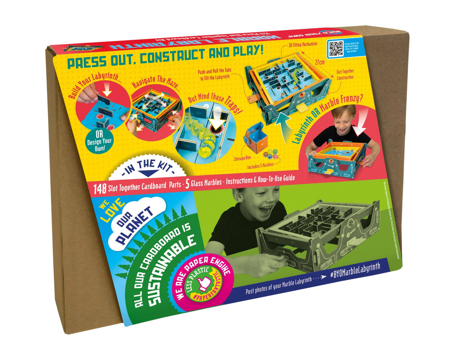 Build Your Own Marble Labyrinth - Eco-Friendly Craft Kit