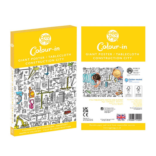 Colour-in Giant Poster / Tablecloth - Construction City