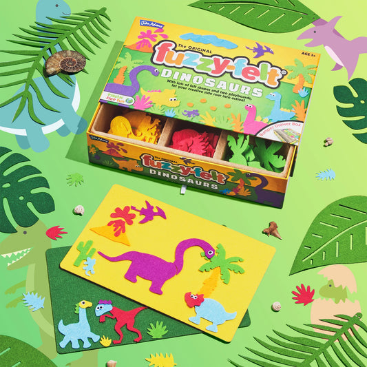 The Original Fuzzy-Felt Bumper Drawer Box - Dinosaurs