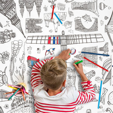 Colour-in Giant Poster / Tablecloth - Great Britain