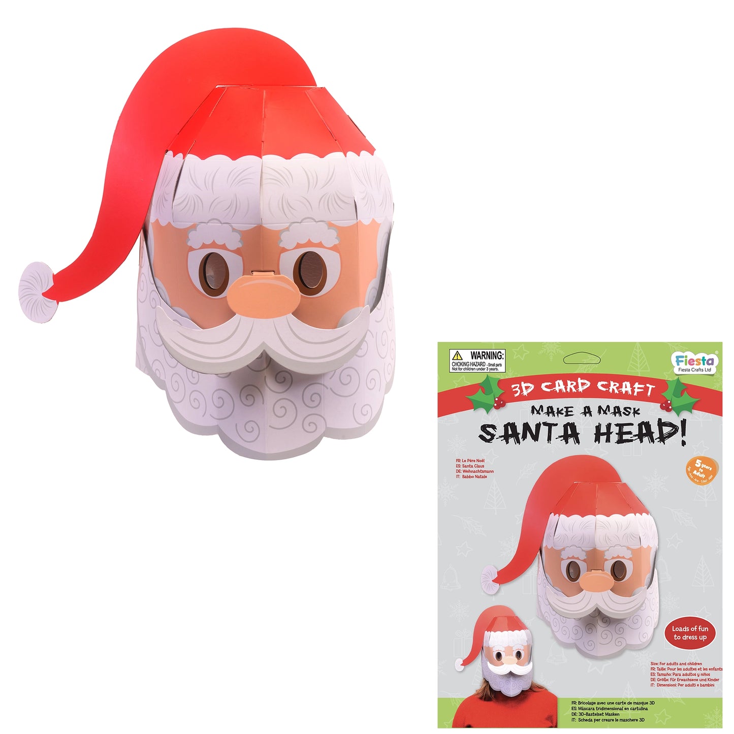 Make a 3D Full-Head Mask - Santa