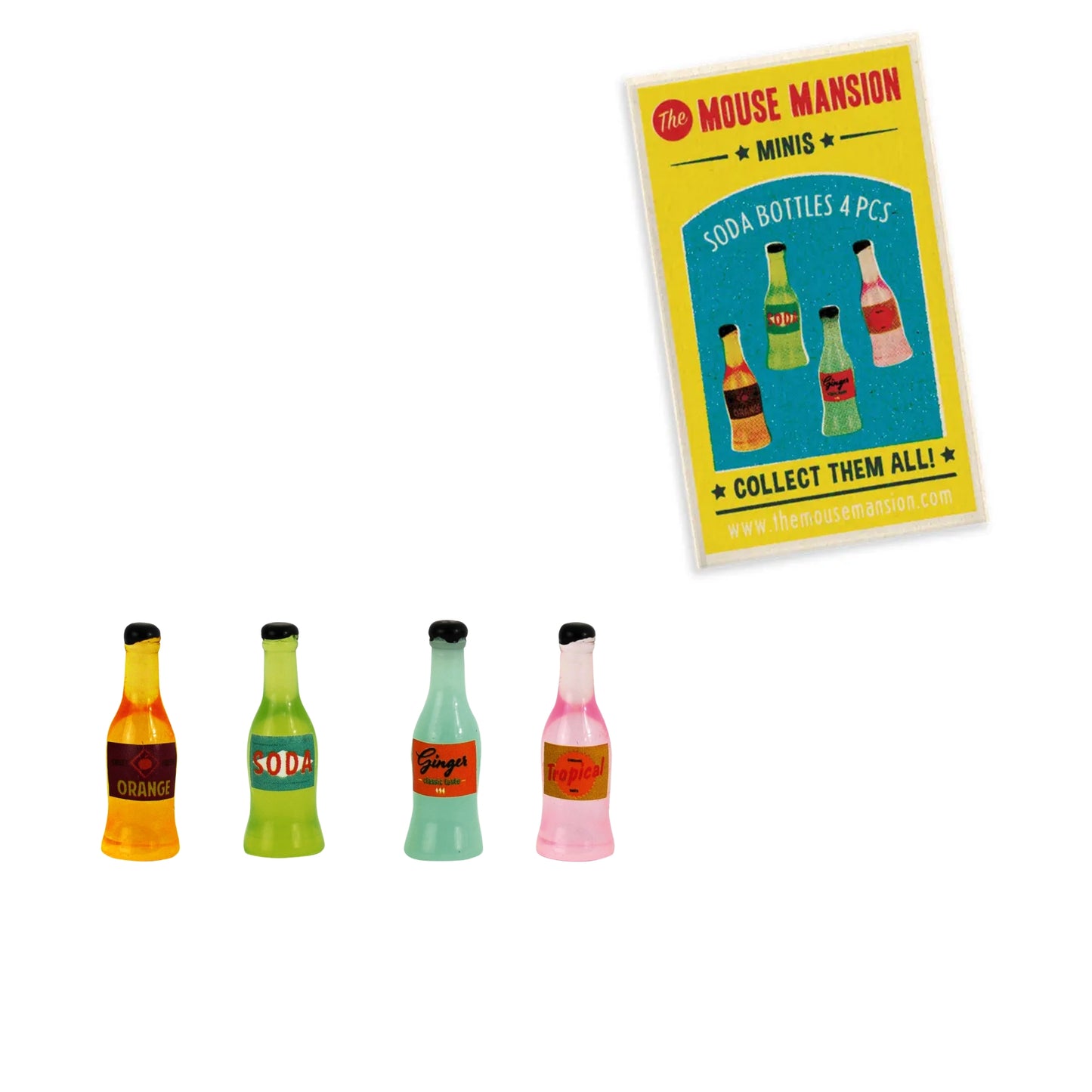 Dollhouse Miniatures - Soda Bottles Set (Scale 1:12)