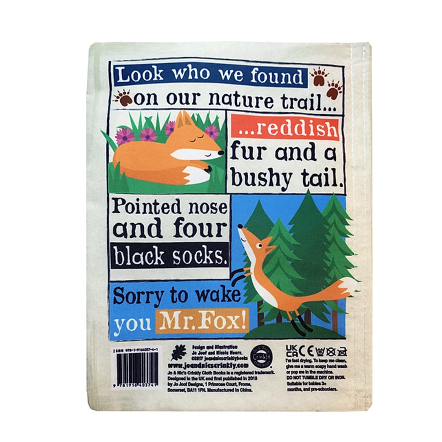 Nursery Times Crinkly Newspaper - Nature Trail - Jo & Nic's Crinkly Cloth Books - The Forgotten Toy Shop