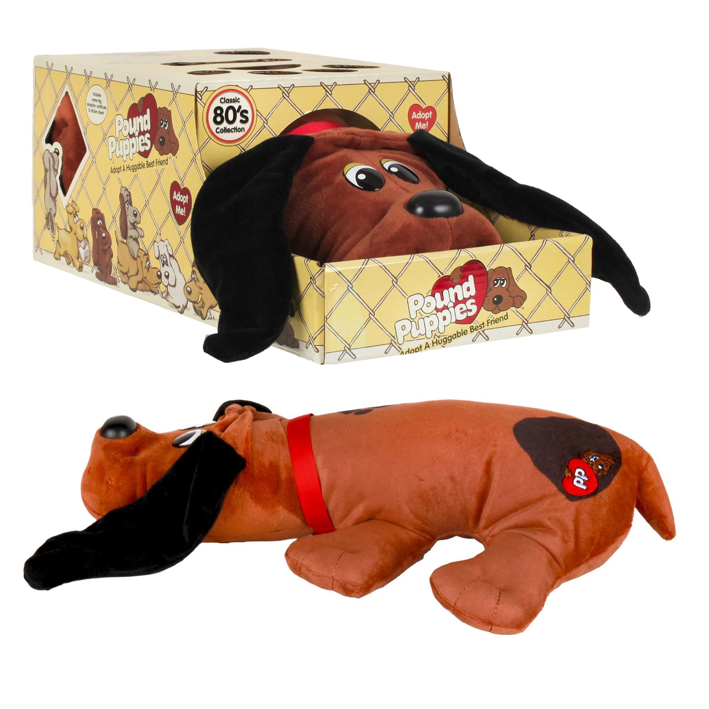 Pound Puppies Classic - Reddish Brown With Black Spots - ABGee - The Forgotten Toy Shop