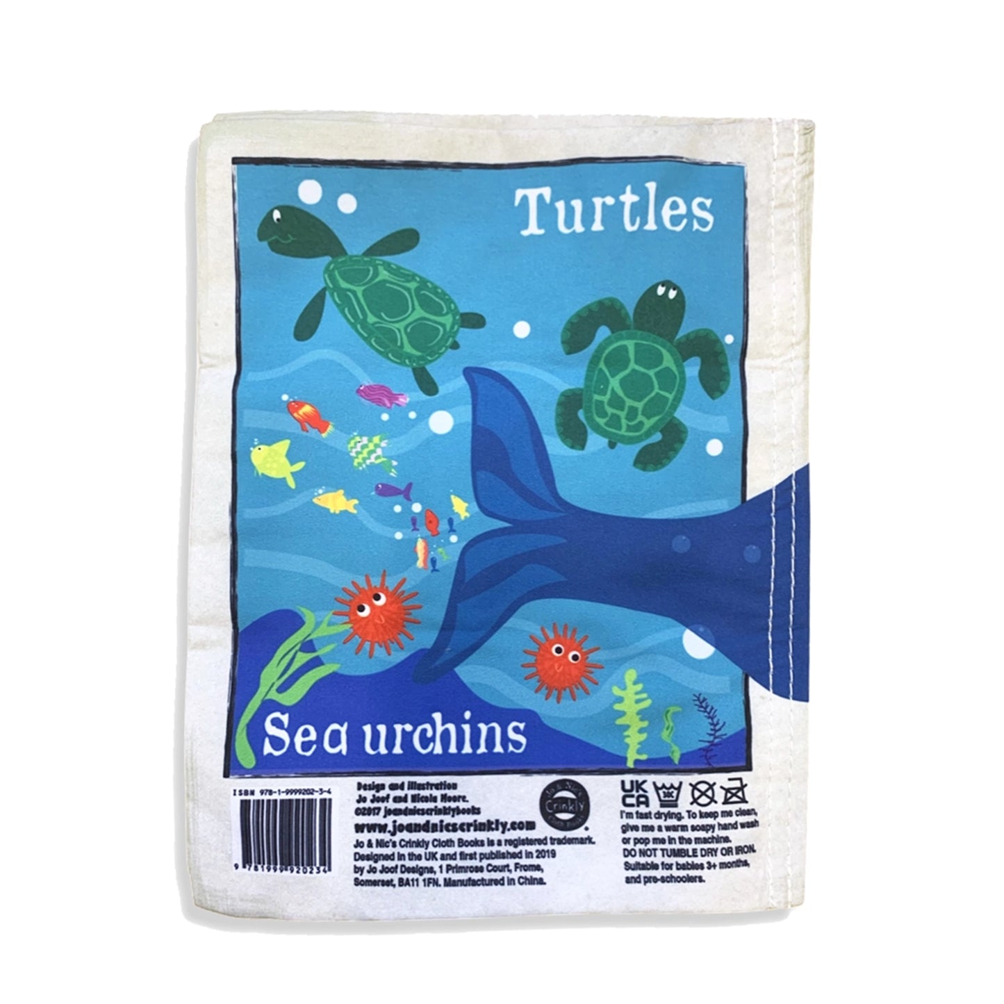 Nursery Times Crinkly Newspaper - Under the Sea - Jo & Nic's Crinkly Cloth Books - The Forgotten Toy Shop