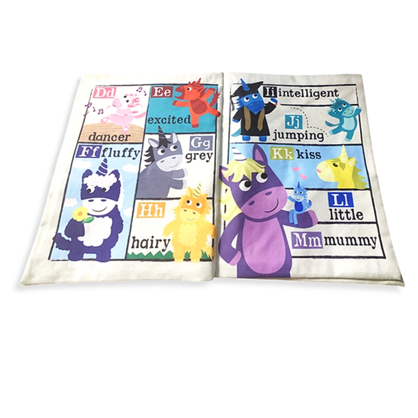 Nursery Times Crinkly Newspaper - Unicorns - Jo & Nic's Crinkly Cloth Books - The Forgotten Toy Shop