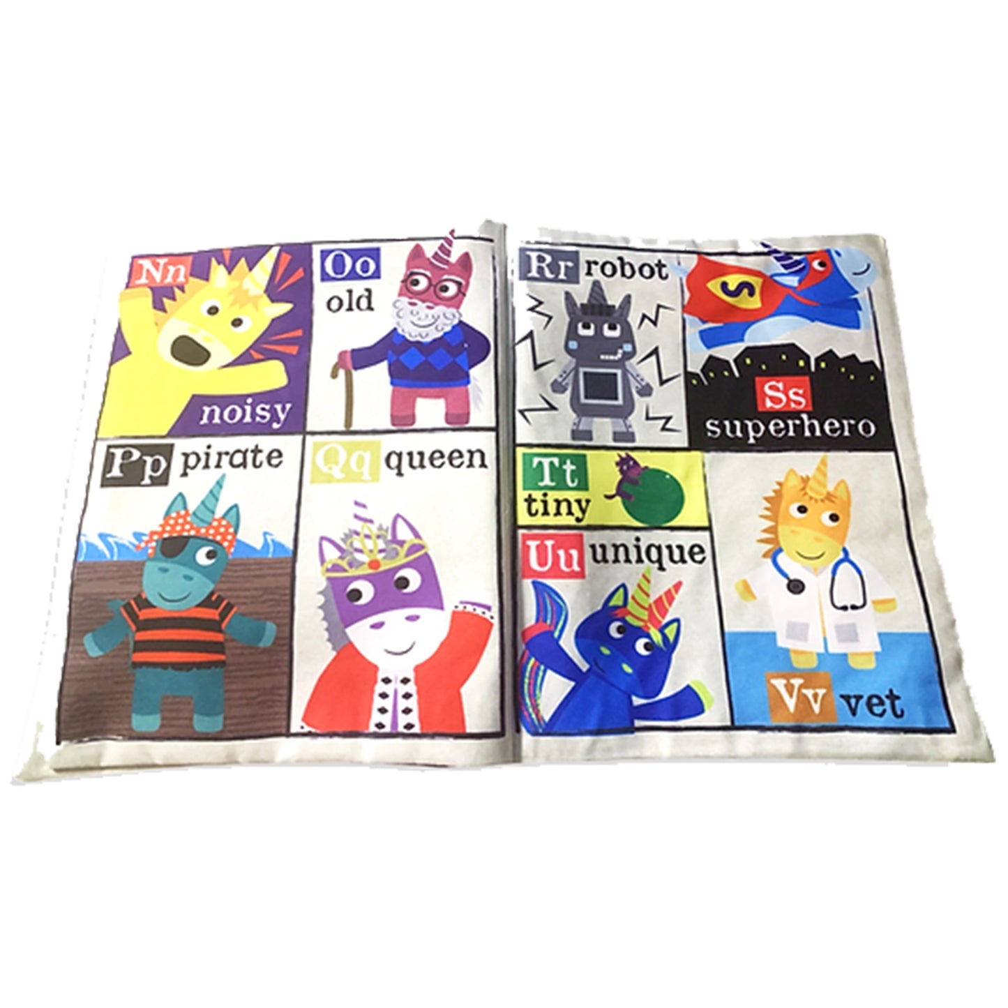 Nursery Times Crinkly Newspaper - Unicorns - Jo & Nic's Crinkly Cloth Books - The Forgotten Toy Shop