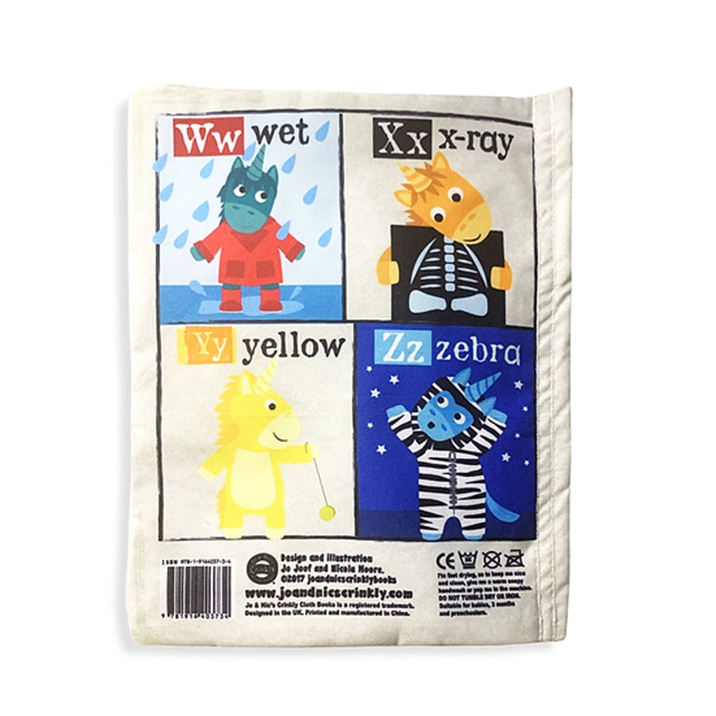 Nursery Times Crinkly Newspaper - Unicorns - Jo & Nic's Crinkly Cloth Books - The Forgotten Toy Shop