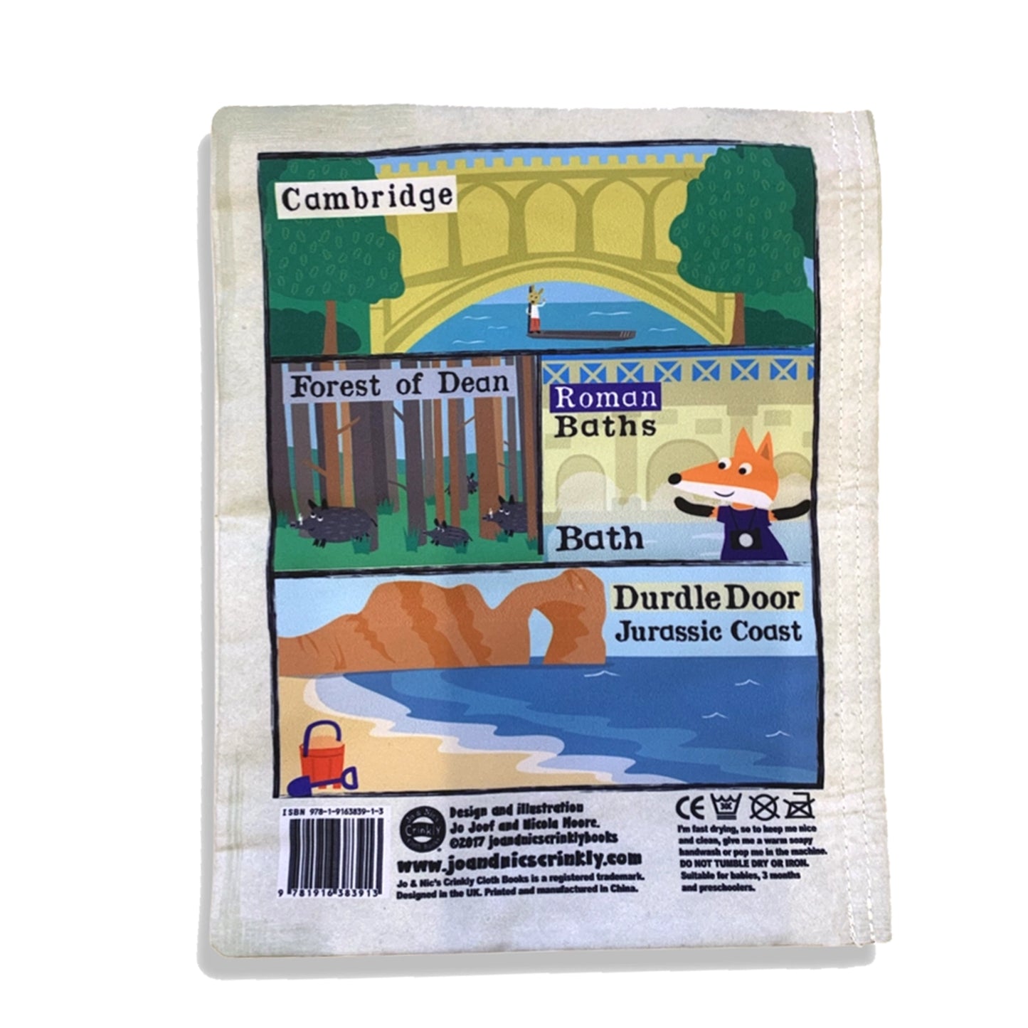 Nursery Times Crinkly Newspaper - Welcome to England - Jo & Nic's Crinkly Cloth Books - The Forgotten Toy Shop