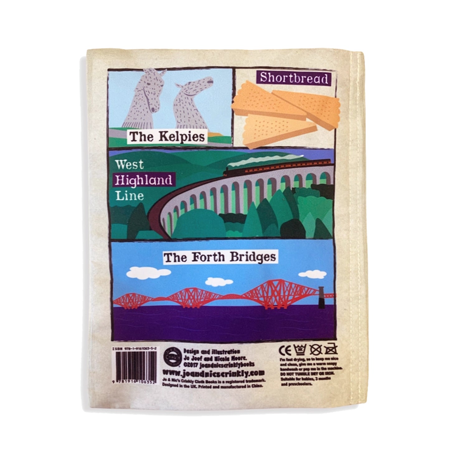 Nursery Times Crinkly Newspaper - Welcome to Scotland - Jo & Nic's Crinkly Cloth Books - The Forgotten Toy Shop