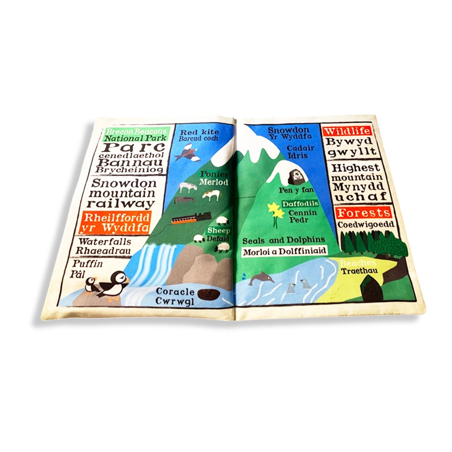 Nursery Times Crinkly Newspaper - Welcome to Wales - Jo & Nic's Crinkly Cloth Books - The Forgotten Toy Shop