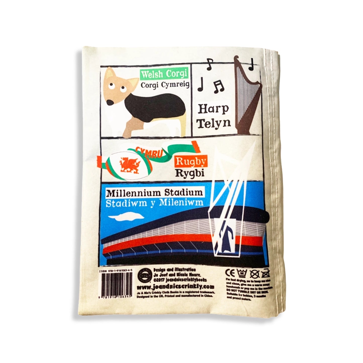 Nursery Times Crinkly Newspaper - Welcome to Wales - Jo & Nic's Crinkly Cloth Books - The Forgotten Toy Shop