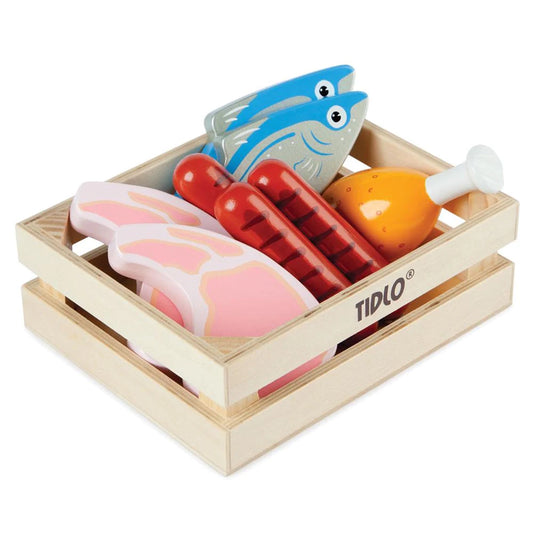 Wooden Food Crate - Meat & Fish