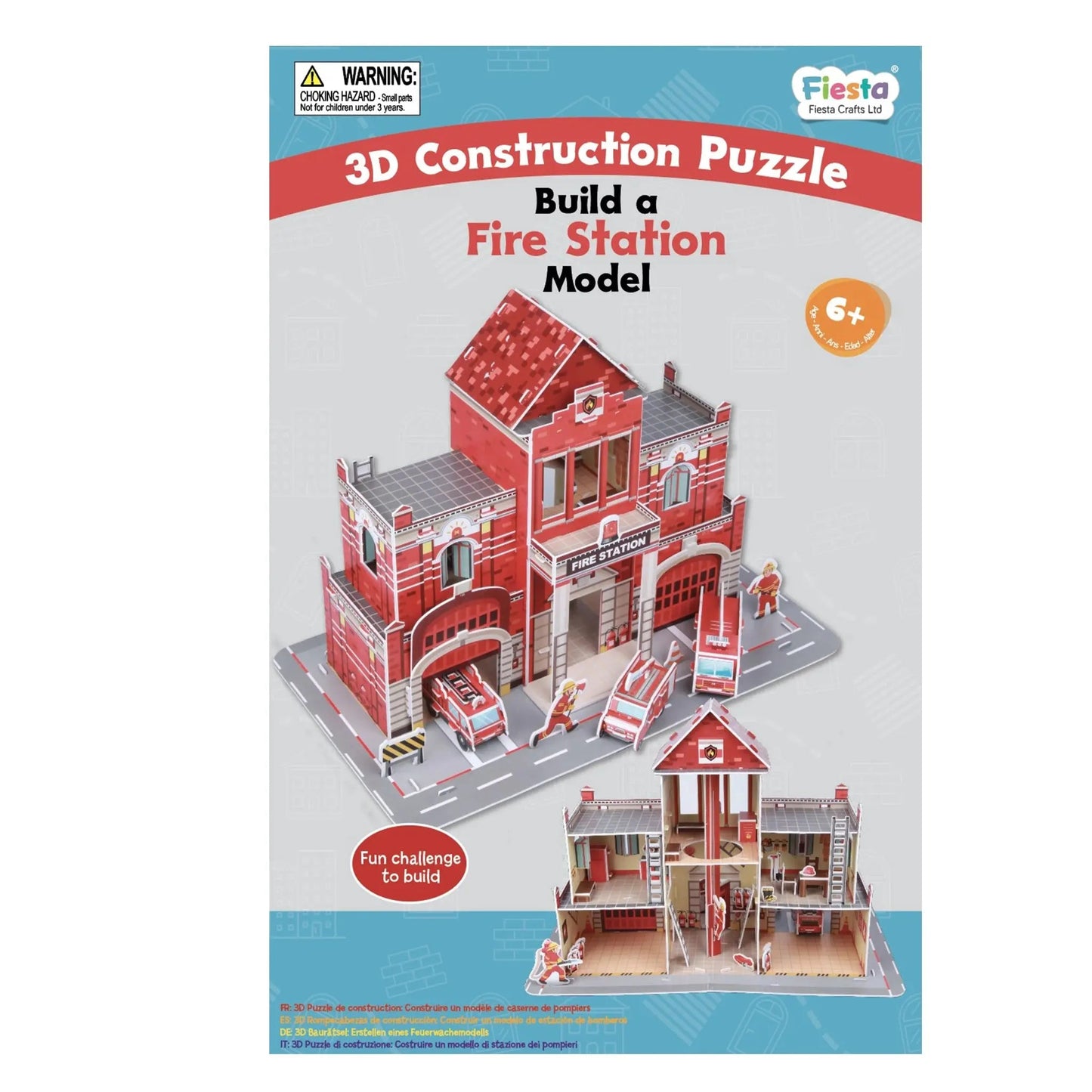 3D Construction Craft - Fire Station - Fiesta Crafts - The Forgotten Toy Shop