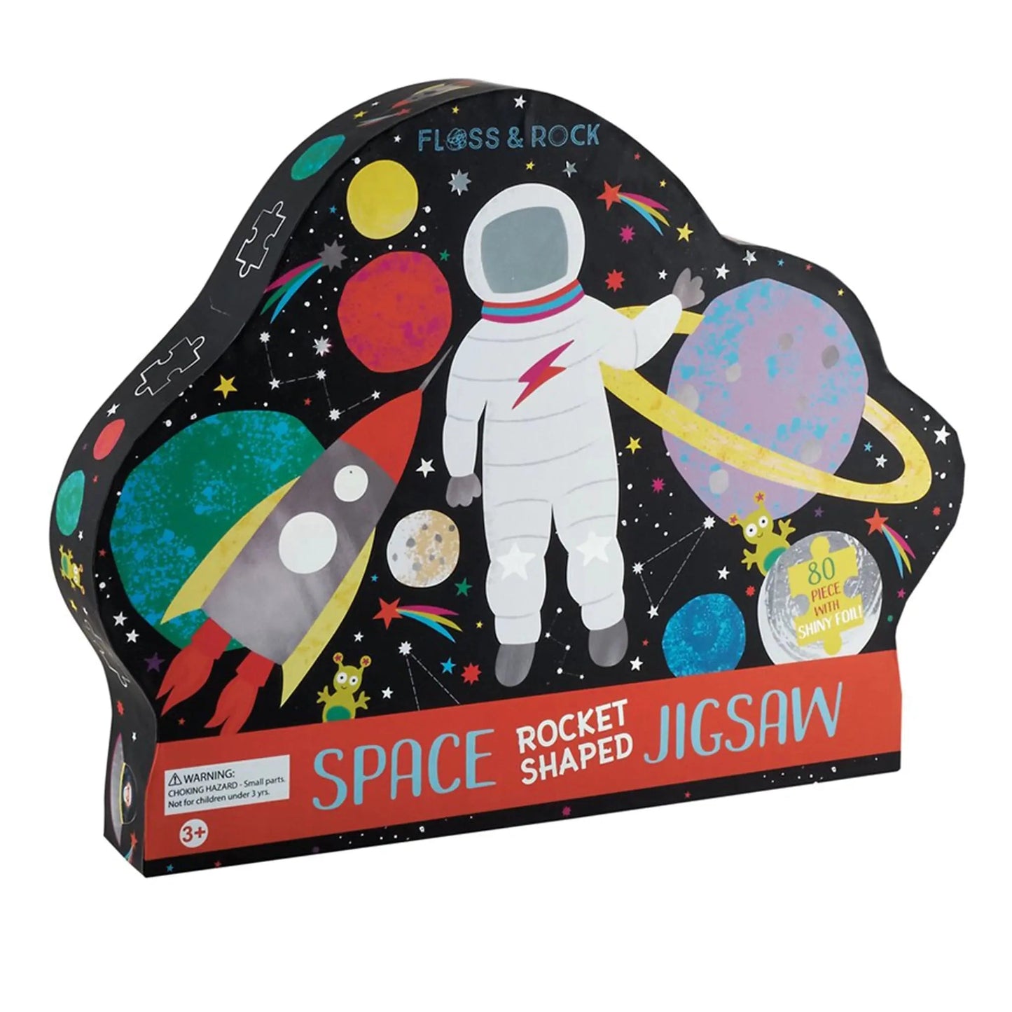 80 Piece Shaped Jigsaw - Space - Floss & Rock - The Forgotten Toy Shop