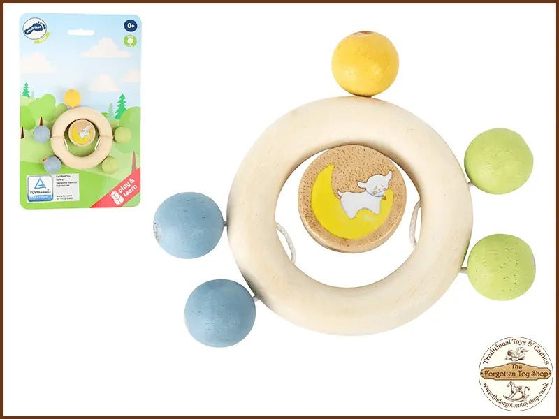 Lotta Wooden Grip Ring with Beads - Legler - The Forgotten Toy Shop