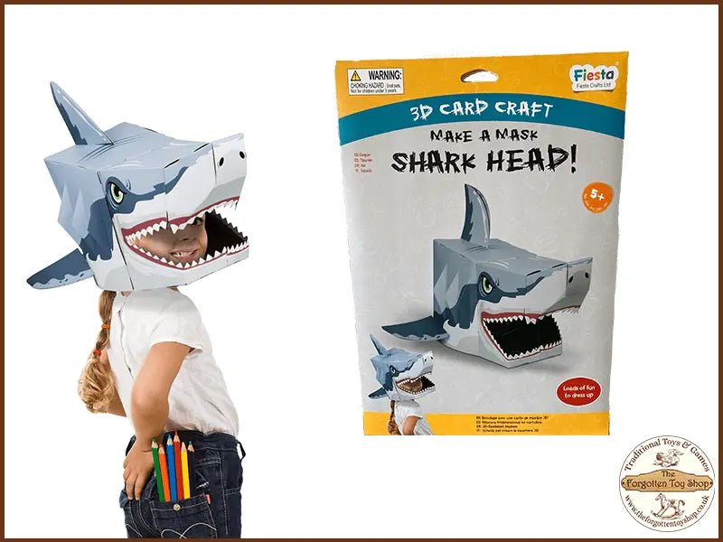 Make a 3D Full-Head Mask - Shark - Fiesta Crafts - The Forgotten Toy Shop