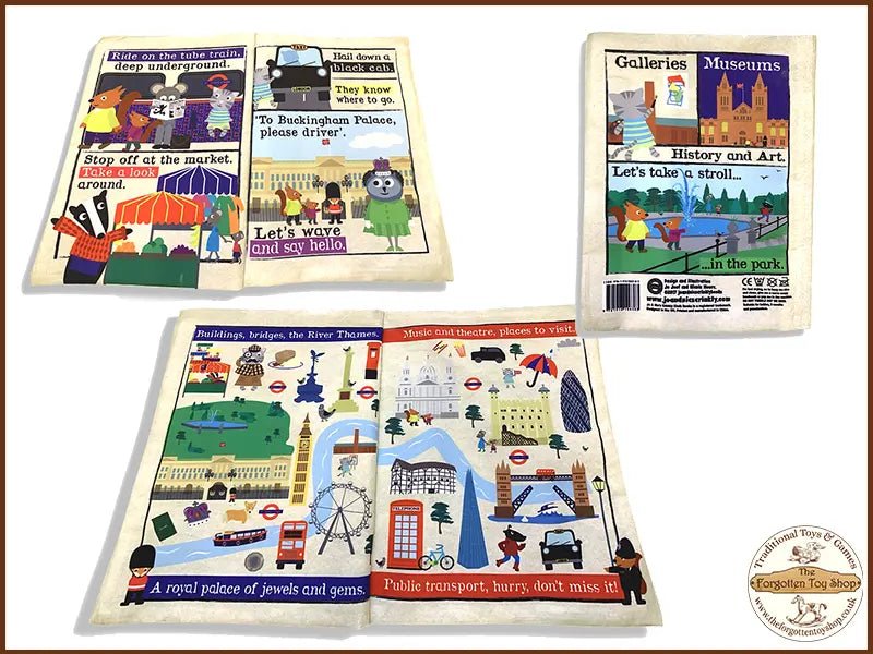 Nursery Times Crinkly Newspaper - A Day Out in London - Jo & Nic's Crinkly Cloth Books - The Forgotten Toy Shop