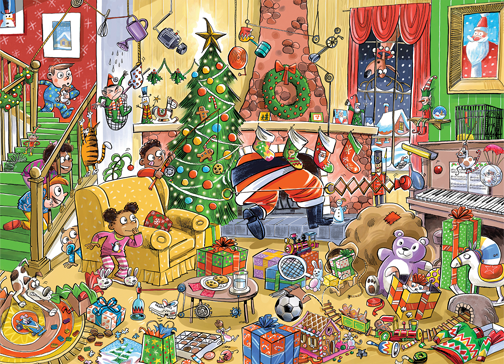 Catching Santa (Family) 350pc Cobble Hill Puzzle + Poster