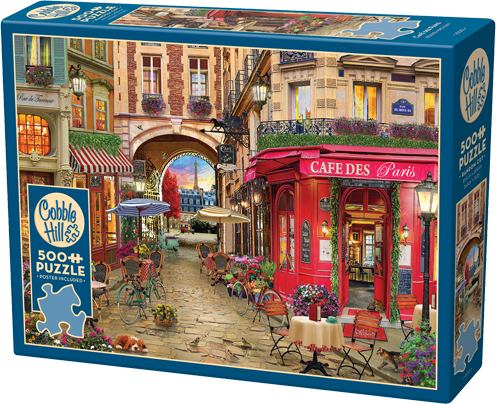 Cafe des Paris 500 Piece Cobble Hill Puzzle + Poster