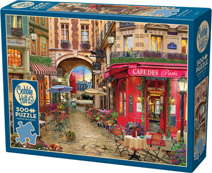 Cafe des Paris 500 Piece Cobble Hill Puzzle + Poster
