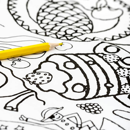 Colour-in Giant Poster / Tablecloth - Teatime