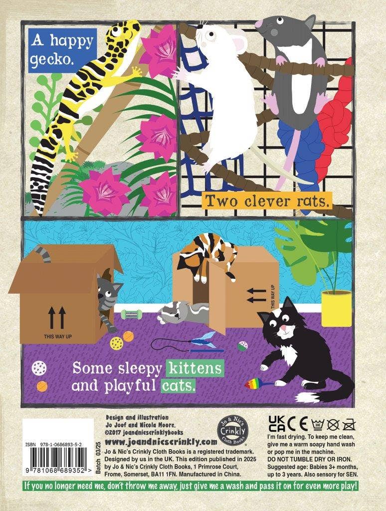 Nursery Times Crinkly Newspaper - We Love Our Pets