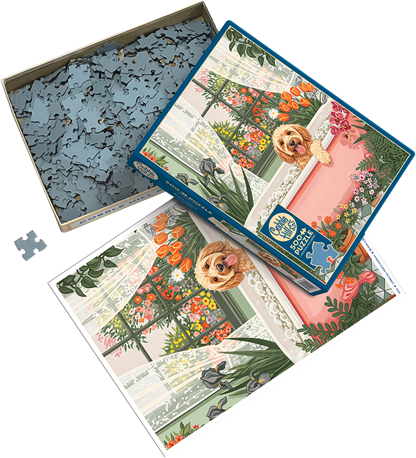 Blooms and Bubbles 500 Piece Cobble Hill Puzzle + Poster