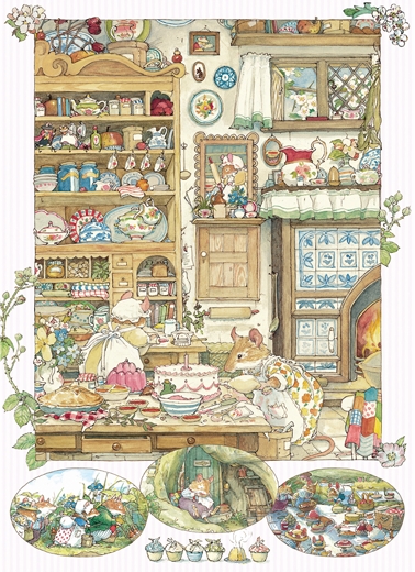 Brambly Hedge Picnic Preparations 500 Piece Puzzle + Poster