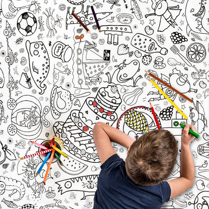 Colour-in Giant Poster / Tablecloth - Teatime