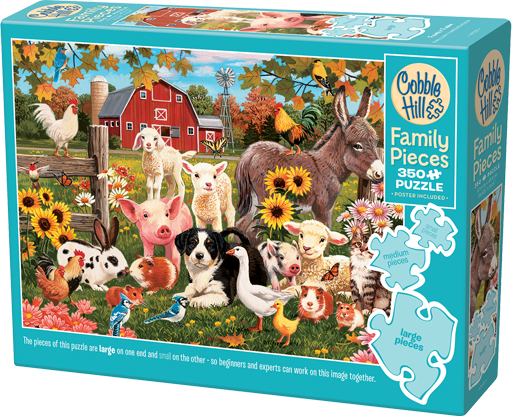 Family Farm (Family) 350 Piece Cobble Hill Puzzle + Poster